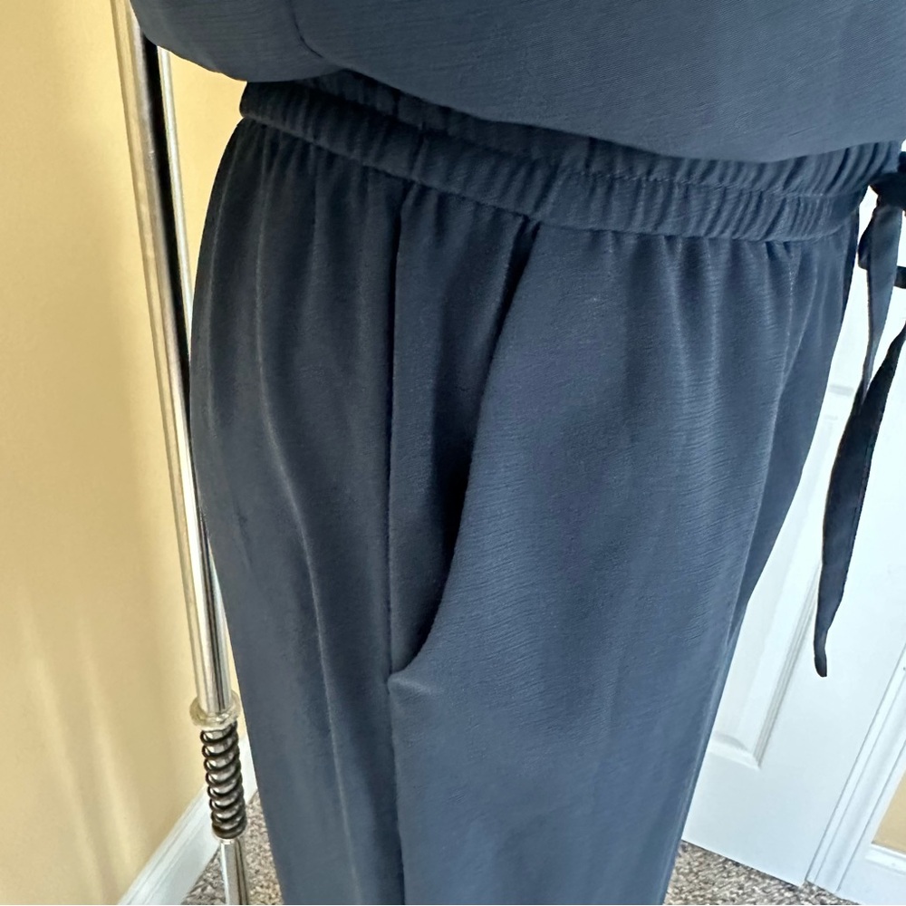 CAbi 303 French Navy Jumpsuit Drawstring Pocket Sleeveless Zipper Women's XS - Picture 10 of 10
